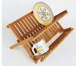 Lipper International, Inc. Bamboo Folding Dishrack 8813 Racks Dinnerware