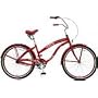 GREENLINE 26" ALUMINUM Shimano INTERNAL 3-Speed Extended Deluxe Beach Cruiser Bicycle Bike - Ladies Burgundy