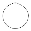 Sterling Silver Rubber Necklace - Size: 16'' to 20''