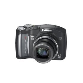 Canon PowerShot SX100IS 8MP Digital Camera with 10x Optical Image Stabilized Zoom (Black)