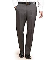 Crease Resistant Flat Front Straight Fit Trousers