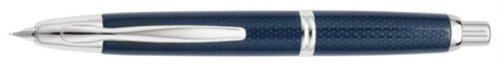 Namiki Vanishing Point Carbon Fountain Pen - Carbon Fiber Blue, Fine Nib 60149