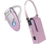 Motorola Black Pink Leather Fashion Pouch for V3 V3c Razr / Motorola H500 Pink Headset