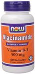 Niacinamide (B-3) by NOW Foods - Vitamins (500 mg - 100 Capsules)