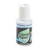 Liquid Paper Stock Colors Correction Fluid, .6 Ounce, Green PAP57101