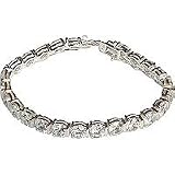 Tennis-Bracelets Link Sterling Silver 7.25 " (brclt228)