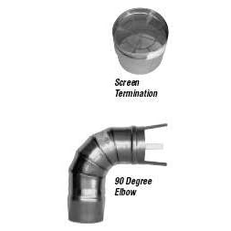 Rheem 90 Degree Termination Elbow With Vent Screen RTG20002F