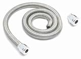 SSteel-Flex Fuel Line Kit Incl. Fuel Line w/2 Chrome Magna-Clamps 5/16 in. ID L-3 ft.