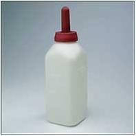6 PACK CALF BOTTLE W/ SNAP NIPPLE, Color: WHITE; Size: 2 QUART (Catalog Category: Barn & Stable Supplies:BUCKETS, TUBS, FEEDERS & 