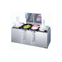 San Jamar P9722 San Jamar F EZ-Chill Stainless Steel Pump and Tray Center, 19-1/8" Width x 9" Height x 8" Depth