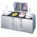 San Jamar P9722 San Jamar F EZ-Chill Stainless Steel Pump and Tray Center, 19-1/8" Width x 9" Height x 8" Depth