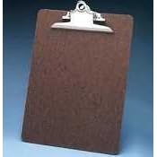 Hardboard Clipboard, 100% Recycled, Letter Size, MDF, MADE IN USA, Brown, EA SAU05612