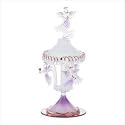 ELEGANT SPUN GLASS ANGEL MERRY GO ROUND CAROUSEL FIGURE
