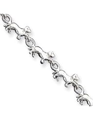Sterling Silver Dogs Bracelet QG887-7"