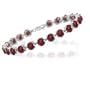 21.78 Cts Garnet Bracelet in 14K White Gold