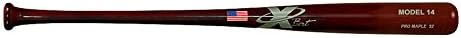X Bats Pro Model 14 Maple BBCOR 32.5 Inch Mahogany Finish Wood Baseball Bat (T141 Equivalent)