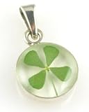 Four Leaf Clover Small Round Pendant
