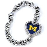 Michigan Wolverines Ladies Heart Watch