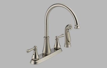 Delta Lewiston 21902-SS Two Handle Kitchen Faucet