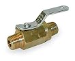 Industrial Grade 1WML1 Ball Valve, Two Piece, 1/8 In, Brass Body