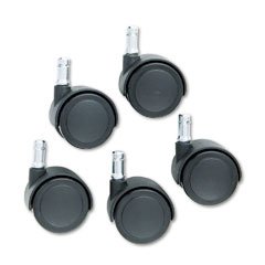 Buy Cheap Master Caster 64334 Doublewheel Nylon Casters, Flat Stem, Matte Black, Five per Set