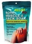Sore Muscle & Back Soak Eucalyptus Epsom Salt, 16 Oz - for Muscle Cramps. 6 Pack