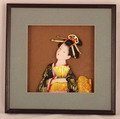 Wall Picture Frame w/ Oriental Japanese GEISHA Doll