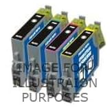 1 Set of 4 Black Ink Cartridges for Epson Stylus Photo RX420 RX425 R240 RX520 R245 Compatible with T0551 from PCArena
