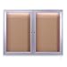 GHECPA23648K - Bulletin Board,w/Concealed Light,Cork Surface,1-Door,4x3