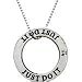 Sterling Silver Necklace - Just Do It Message Ring - Jewelry