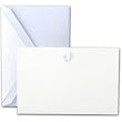 Engraved Blue Baby Footprints Announcements Cards