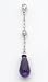 Sterling Silver Purple CZ (Cubic Zirconia) Dangle Earrings