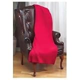 Burgundy Fleece Throw Blanket