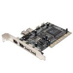 SYBA SD-COMBO-02 PCI USB 2.0 & 1394A COMBO CARD USB 2E & 4I FIREWIRE 2E & 1I W/ULEAD + 1394 CABLE