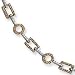 14k White Gold White and Champagne Diamond Bracelet - Measures 8mm