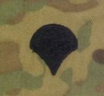 MultiCam RANK Insignia SEW ON E-4 SPC Black