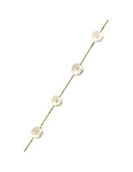 White Freshwater Circle Pearl Station Bracelet