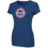 MLB Women's Atlanta Braves Retroized Short Sleeve Crew Neck Tee (Athletic Navy Heather, XX-Large)