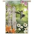 Silk Reflections-Decorative Garden Flag-Humingbird