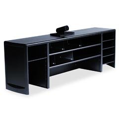 Buddy Products 1122-4 Steel desk space saver, adjustable shelves, 58wx12-1/2dx18-1/2h, black