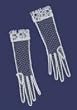 Miniature Pair of Sheer Net White Ladies Gloves