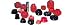 Automotive : Energy Suspension 77105R Strut Rod Bushings - Energy Suspension Radius - Strut Arm Bushing Sets Bushings - Strut Rod - Polyurethane - Red - Front - Nissan - 240SX - 300ZX - Set