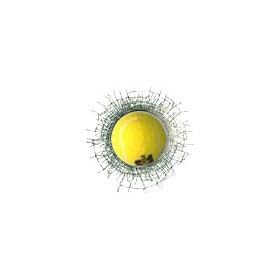 Shattersports 3-D Tennis Ball Static Cling Window Decal