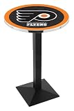 36" Philadelphia Flyers Black Counter Height Pub Table - Square Base