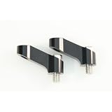 10mm CNC Motorcycle Mirror Riser Extender - Black - Right Hand Bolt and Mirror Mount... by LuckyBike