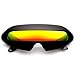 Futuristic Cyclops Neon Shield Color Mirror Lens Wrap Sunglasses