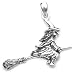 Witch on Broomstick Pendant