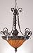 Kitchen & Housewares : 3 Lt Pendant, Ant Bronze finish, Amber glass