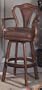 Vanezia Wooden Swivel Barstool with Cushion Back