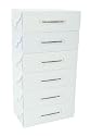 6 White Stackable Ladies Shoe Boxes